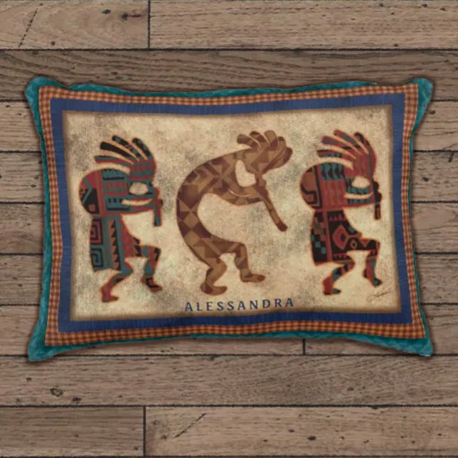 Cojín decorativo personalizado del trío de Kokopel (Subido por el creador)