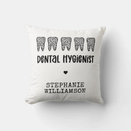 Cojín Decorativo Personalizado Dental Hygienist Leoparst Print Teet
