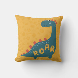 Cojín Decorativo Personalizado Dinosaurio Roar amarillo Roar niños 