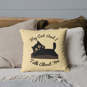 Cojín Decorativo Personalizado divertido amante de mascotas gato ci