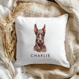 Cojín Decorativo Personalizado Doberman Dog Lover Regalos