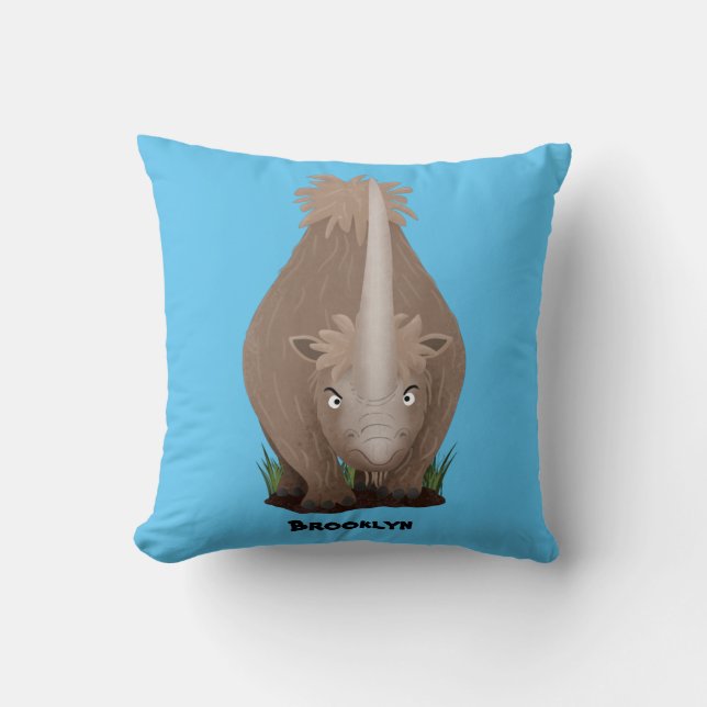 Cojín Decorativo Personalizado elasmotherium rinoceronte (Anverso)