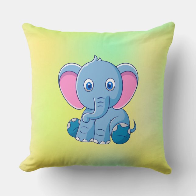Cojín Decorativo Personalizado elefante bebé Clipart-64832 (Anverso)