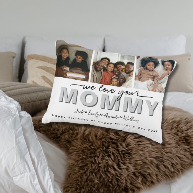 Cojín Decorativo Personalizado Elegant Te queremos, mami collage de (Subido por el creador)