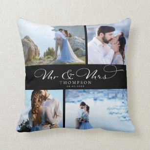 Almohada de fotos personalizada con cuadrícula de amor. Almohada  personalizada para parejas, regalo del día de San Valentín. Almohada de  collage para