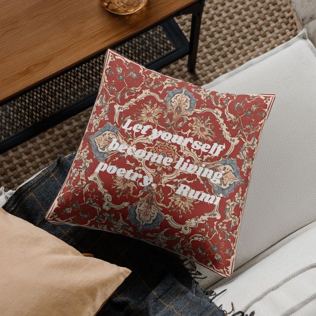 Cojín Decorativo Personalizado elegante patrón de mosaico regalos i (Custom Elegant Tile Pattern Iranian Gifts for Her)