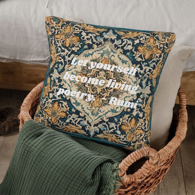 Cojín Decorativo Personalizado elegante patrón de mosaico regalos p (Custom Elegant Tile Pattern Persian Gifts for Her)