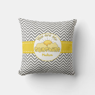 Cojín Decorativo Personalizado Eres Mi Chevron Sunshine
