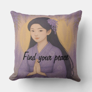 Cojín Decorativo Personalizado Estética Zen Meditación Mental Minim