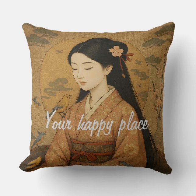 Cojín Decorativo Personalizado Estética Zen Meditación Mental Minim (Anverso)