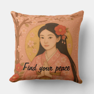 Cojín Decorativo Personalizado Estética Zen Meditación Mental Minim