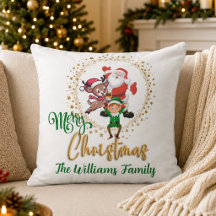 Personalizado Feliz Navidad Santa y Elfos