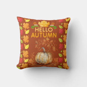 Cojín Decorativo Personalizado festivo de hojas de otoño