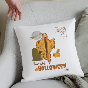 Cojín Decorativo Personalizado Flirty Skeleton Funny Pumpkin Hallow
