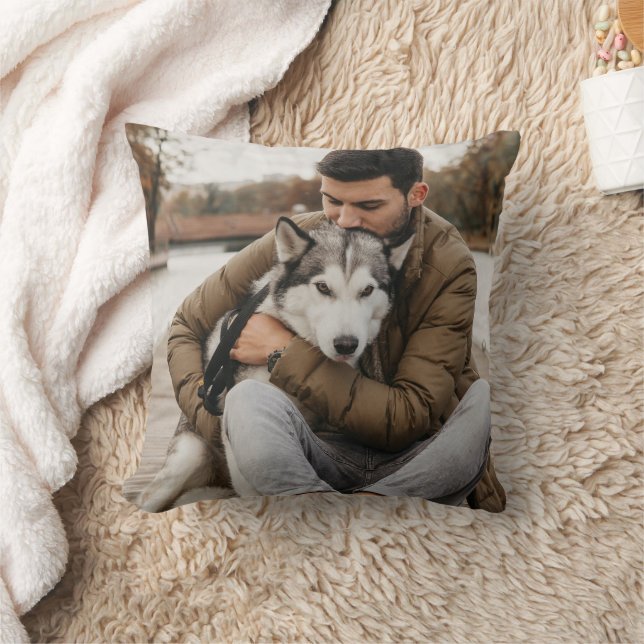 Cojín Decorativo Personalizado Foto De Dos Bandos Mascota Perro Pap (Manta)