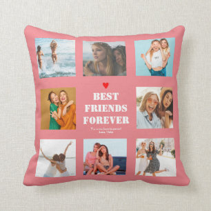 Cojín Decorativo Personalizado Foto personalizada BFF Besties Regal