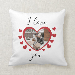 Cojín Decorativo Personalizado foto polaroide me encanta el corazó