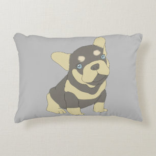 Cojín Decorativo Personalizado francés de acento Bulldog de cachorr