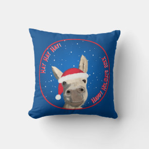 Cojín Decorativo Personalizado Funny Donkey Santa Pun 2024