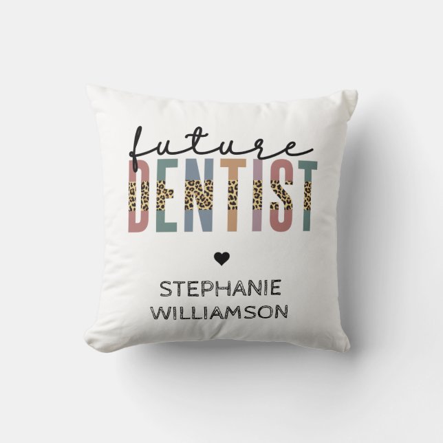 Cojín Decorativo Personalizado Futuro Dentista Dental Student Regal (Anverso)