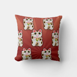 Cojín Decorativo Personalizado gato afortunado Mascota de la fortun