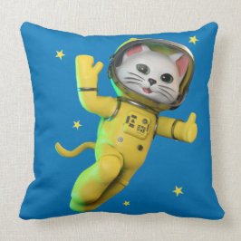 Cojín Decorativo Personalizado gato astronauta