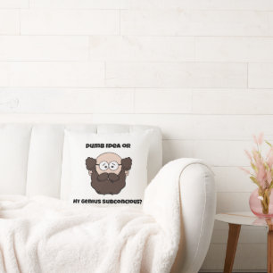 Cojín Decorativo Personalizado, genio o imbécil de un profesor con 