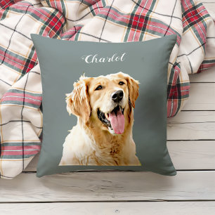 Cojín Decorativo Personalizado Golden Retriever Dog Personalizado D
