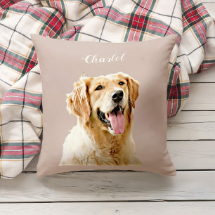 Cojín Decorativo Personalizado Golden Retriever Dog Personalizado D