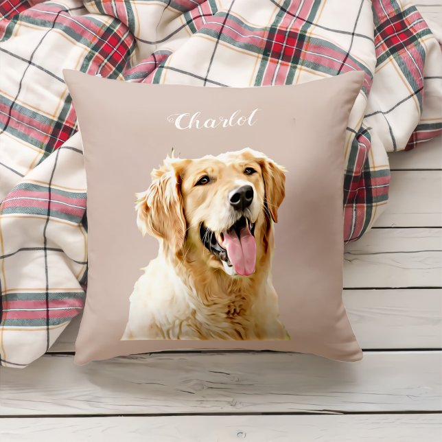 Cojín Decorativo Personalizado Golden Retriever Dog Personalizado D (Subido por el creador)