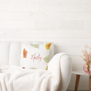 Cojín Decorativo Personalizado Hawaiian Aloha Floral