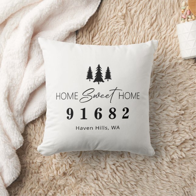 Cojín Decorativo Personalizado Hogar Sweet Home Zip Code (Manta)