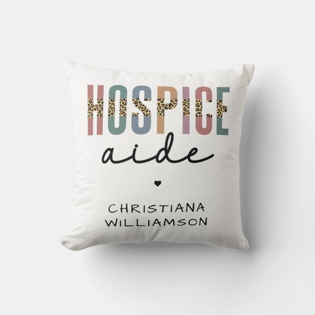 Cojín Decorativo Personalizado Hospice Aide Hospice Enfermería Hosp (Anverso)