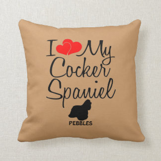 Cojín Decorativo Personalizado I Love My Cocker Spaniel