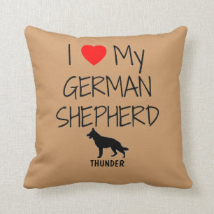 Cojín Decorativo Personalizado I Love My German Shepherd