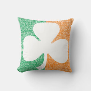 Cojín Decorativo Personalizado irlandés de Shamrock tirando almohad