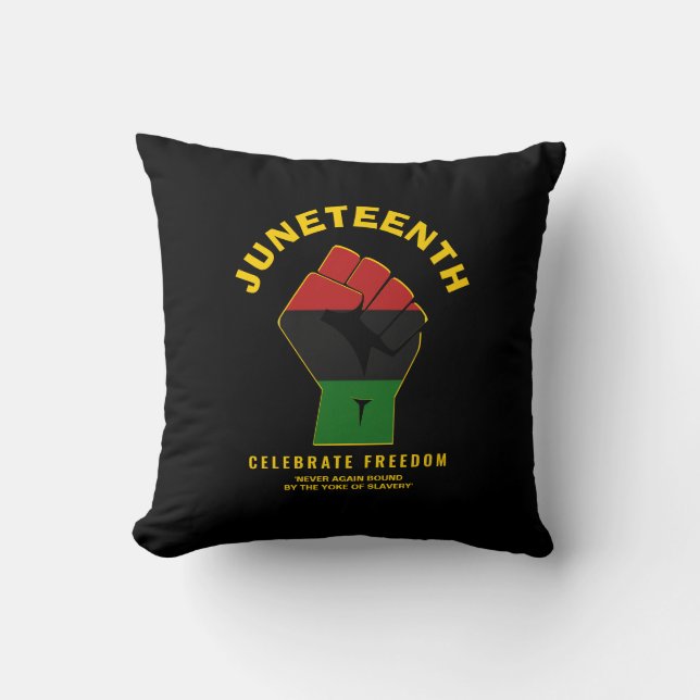 Cojín Decorativo Personalizado JUNETEENTH celebra la libertad (Anverso)