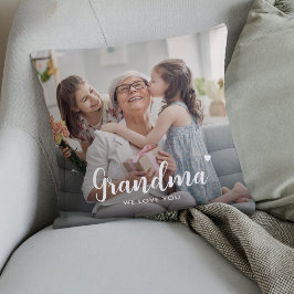 Cojín Decorativo Personalizado lindo abuela dos foto Keepsake