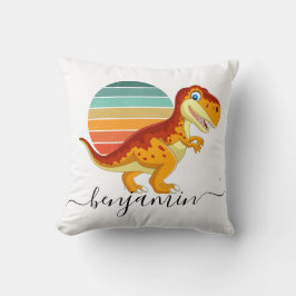 Cojín Decorativo Personalizado lindo Dosaurio personalizado ducha b