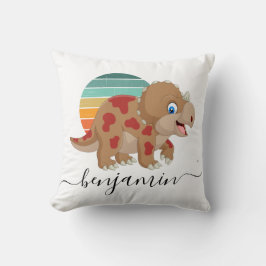 Cojín Decorativo Personalizado lindo Dosaurio personalizado ducha b