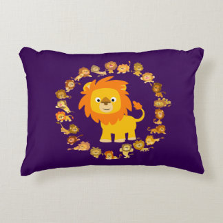 Cojín Decorativo Personalizado lindo León Mandala Acento Pillow