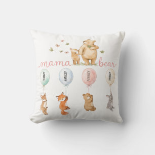 Cojín Decorativo Personalizado Mama Oso Día de la Madre Lindo Per