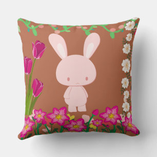 Cojín decorativo Personalizado marrón para niños.