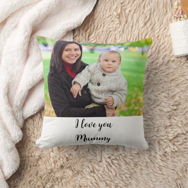 Cojín Decorativo Personalizado me encanta mi foto (Manta)