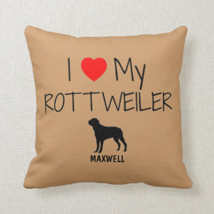 Cojín Decorativo Personalizado Me Encanta Mi Rottweiler