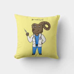 Cojín Decorativo Personalizado médica ilustracion de ovino de Bigho