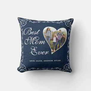 Cojín Decorativo Personalizado mejor mamá de la marina de siempre f