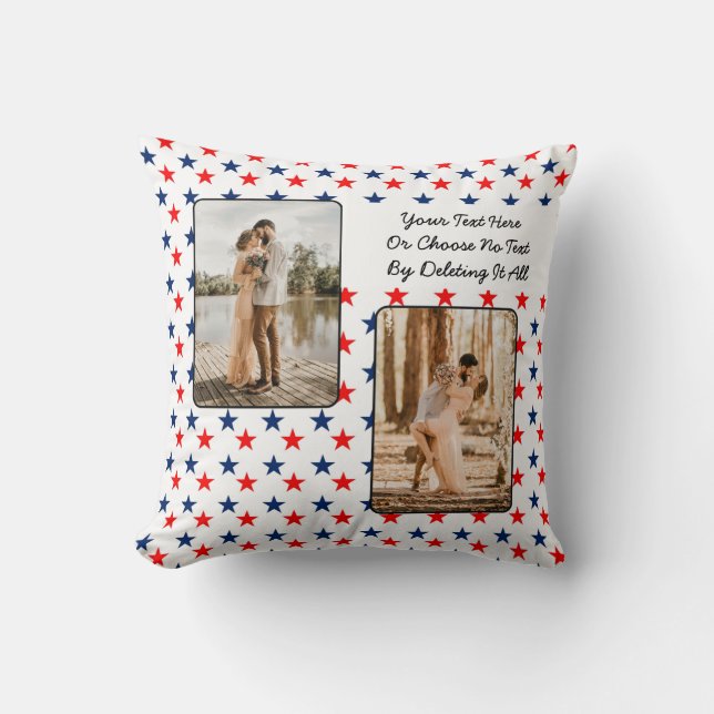 Cojín Decorativo Personalizado Mensajes de texto/foto Vibes de vera (Anverso)
