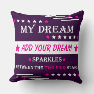 Cojín Decorativo Personalizado Mi Sueño Entre las Dos Estrellas Ros