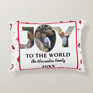 Cojín Decorativo Personalizado moderno 3 foto colage alegría al mun